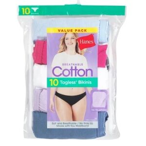 NWT Hanes Cotton Tagless Bikinis Value Pack